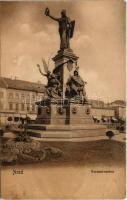 Arad, Vértanú szobor, Seelinger üzlete / martyrs statue, shop