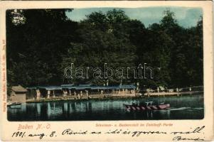 1901 Baden, Schwimm- und Badeanstalt im Doblhoff-Park