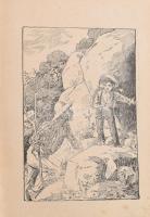 Mark Twain: Huckleberry Finn vándorlásai és kalandjai. Ford.: Kemény György. Bp., 1905., Magyar Köny...