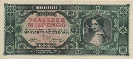 1946. 100.000MP (2x) egyugrású sorszámmal T:I