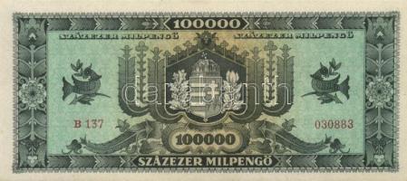 1946. 100.000MP (2x) egyugrású sorszámmal T:I