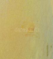 Zsolnay eozinmázas bölény, jelzett, kis kopásokkal, h: 22 cm