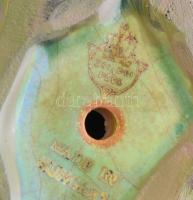 Zsolnay Török János terv: Ördög és lánya. Eozin mázas porcelánfajansz. Jelzett. 1960-70 körül. A lán...