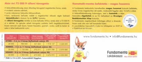 DN "Fundamenta Lakáskassza" reklámpénze 72.000Ft (2x) T:I