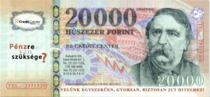 DN "BB Credit Center" reklámpénze 20.000Ft-os mintájára (2x) T:I
