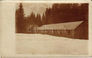 1916 Tihuca, Tihuta (Báránykő, Piatra Fantanel); nyaraló télen / villa in winter. photo (EK)