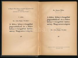 Dr. vitéz Rajty Tivadar: A hites könyvvizsgálat jogszabályai és a hites könyvvizsgálói intézmény Mag...