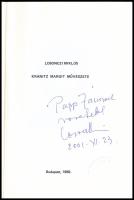 Losonczi Miklós: Kránitz Margit művészete. Bp., 1989, Budapesti Művészetbarátok Egyesülete. Kiadói p...