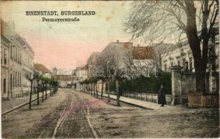 Kismarton, Eisenstadt; Permayerstrasse. Verlag Josef Popper 1922. / utca / street (EB)
