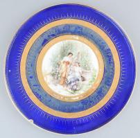 Cseh Altwien porcelán tányér, sérült, d: 30 cm