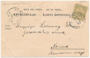 1903 Cabar, Pozdrav iz Cabra / general view, church. A. Schwidernoch (fa)