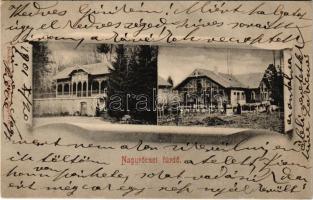 1901 Nagyrőce, Gross-Rauschenbach, Velká Revúca; Nagyrőczei fürdő. Büchler Béla kiadása / spa, bathing house (EK)