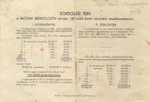 1955. "Hatodik Békekölcsön" nyereménykölcsöne 50Ft-ról