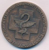 ~1980. Budapesti Orvostudományi Egyetemi Sportclub - versenydíj egyoldalas bronzozott fém díjérem (40mm) T:2