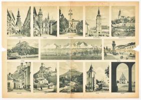 cca 1938 Az ezeréves magyar Felvidék. Bp., Pesti Hírlap, hátoldalán képekkel a felvidéki városokról,...