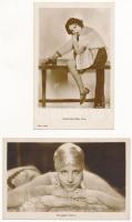 SZÍNÉSZNŐK - 8 db régi képeslap / ACTRESSES - 8 pre-1945 postcards