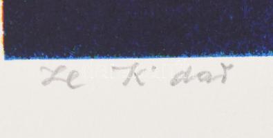 Joseph Kádár (1936-2019): Horizontális kompozíció (L'Horizontalisme), 1995. Szitanyomat, papír....