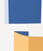 Mark (Márkus), Anna (1928-): Geometrikus kompozíció, 1990. Szitanyomat, papír, jelzett, művészpéldán...