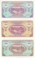 Oroszország 1992. 50R + 100R + 500R kincstárjegy T:I,I- Russia 1992. 50 Rubles + 100 Rubles + 500 Rubles exchequer bill C:UNC,AU
