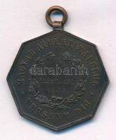 1906. "Magyar Athletikai Club - Verseny díj / Ép ész csak edzett testben él" bronz díjérem...