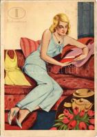 1933 Indanthren textil festék reklámlap / Indanthren textile paint advertisement (EK)