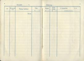 1919. "Szombathelyi Takarékpénztár Részvénytársaság" betétkönyve