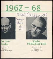 Fischer Annie, Tóth Aladár, Vlado Perlemuter, Hans Swarowsky autográf aláírásai a Zenei Híradó 1967-...