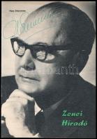 Fischer Annie, Tóth Aladár, Vlado Perlemuter, Hans Swarowsky autográf aláírásai a Zenei Híradó 1967-...
