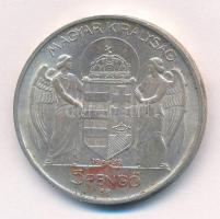 1939. 5P Ag "Horthy balra" T:1- patina 
Adamo P8.2