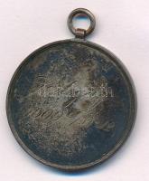 1909. "UTE II. / Serlegdíj 1909. IV. 11-12" ezüstözött fém díjérem füllel (36mm) T:2