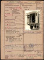 1966 Szigorúan titkos gyártmány Finommechanikai Vállalat Gyulafehérvár URH rá dió adó-vevő relé állomás adatlapja fényképpel