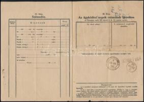 1944 Menetlevél Szigetvár levente részére