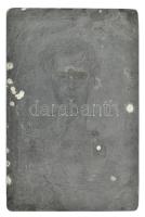 Jelzés nélkül: Erotikus kisgrafika nyomódúc (hátoldalán arckép), 1910-30 körül. Fém nyomódúc, kissé ...