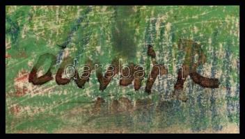 Ócsvár Rezső (1877-1968): Cserkészek az erdőben. Kréta, ceruza, akvarell, papír, jelzett, lap széle ...