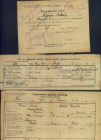 cca 1900-1960 Átnézetlen okmány hagyaték: kb 100-150 db vegyes okmány, igazolvány