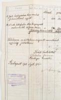 1910 Schober Ferenc bádogos mester részletes költségvetés két lapon