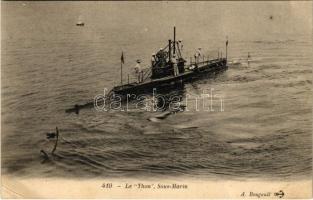 Le Thon Sous-Marin / French Navy submarine with mariners (EB)