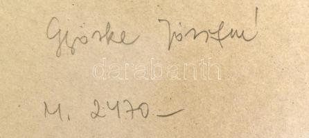 Ferenczy Béni (1890-1967): Virágcsendélet. Akvarell, papír. Üvegezett keretben, paszpartuval. Jelezv...