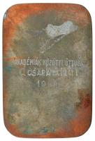 1944. "Akadémiák közötti öttusa csapat II. 1944" bronzozott hadifém plakett (48x73mm) T:2,...