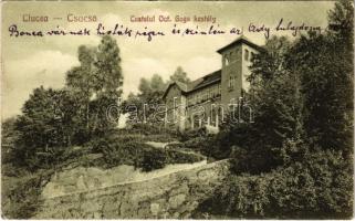 1925 Csucsa, Ciucea; Castelul Oct. Goga / Octavian Goga kastély. Kiadja Simon Gerő / castle (fa)