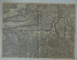 cca 1910 Rozsnyó ls környéke katonai térkép / Rosneau military map 50x40 cm