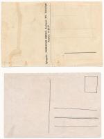 4 db RÉGI motívumlap: cirkuszi akrobaták, magyar törpék, Liliputi Falu; vegyes minőségben / 4 pre-19...