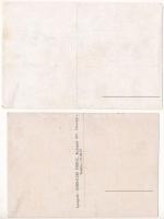 4 db RÉGI motívumlap: cirkuszi akrobaták, magyar törpék, Liliputi Falu; vegyes minőségben / 4 pre-19...