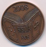 2008. Biblia éve 2008 kétoldalas bronz emlékérem (42,5mm) T:1