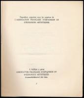 A francia avant-garde művészek kiállításának katalogusa. atalogue de l'Exposition des Artistes ...