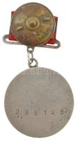 Szovjetunió 1943. "Bátorságért Érdemérem" részben zománcozott, jelzetlen Ag kitüntetés mel...