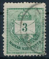 1874 3kr durva gyöngyjavítással (ex Lovász)