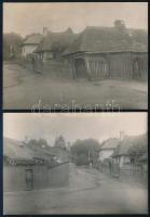 cca 1910-1920 Marosvásárhelyi Alsó-utca 2 db fotója, a hátoldalon feliratozva, 8x11 cmx2