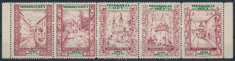 1934 Miskolci hét levélzáró ötöscsík