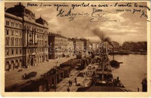 1909 Fiume, Rijeka; Palazzo Adria / palace, quay, port (EK)